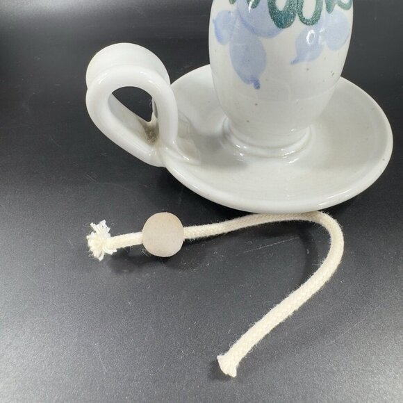 Dick Lehman Studio Art Pottery Oil Lamp Goshen Indiana New Unused Lamp VTG - Picture 9 of 15